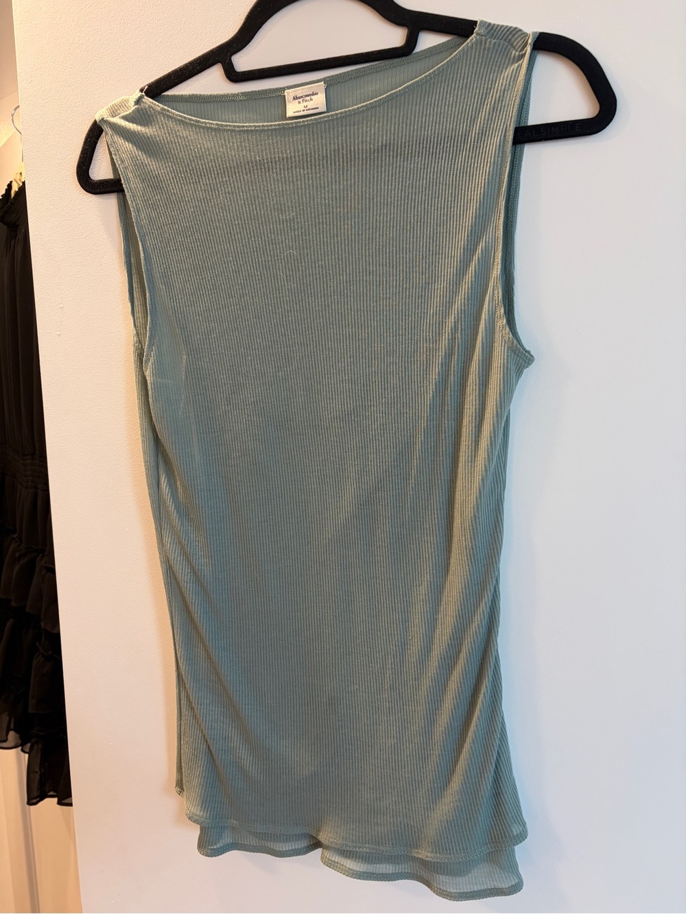 Abercrombie & Fitch Ribbed Tank Top - Sage